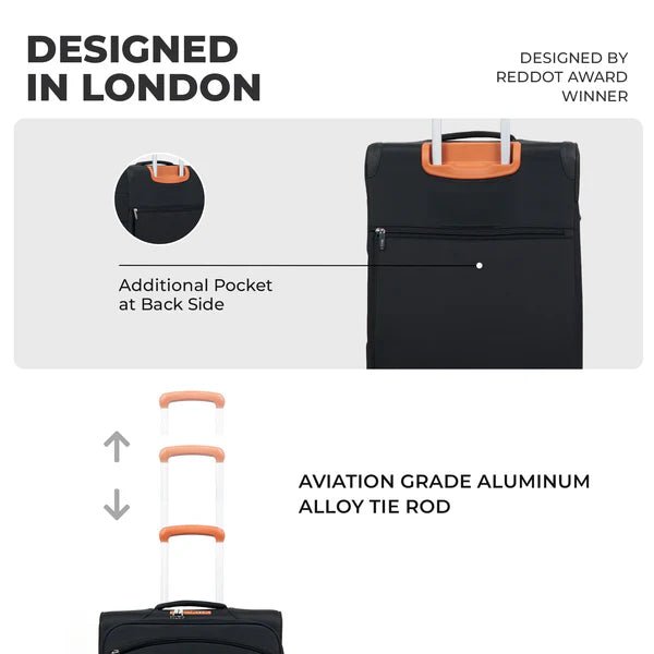 Swansea Suitcase Set of 3 - Black - MOON - Luggage & Travel Accessories - Verage