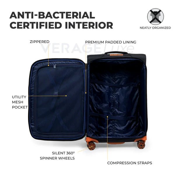 Swansea Suitcase Set of 3 - Black - MOON - Luggage & Travel Accessories - Verage