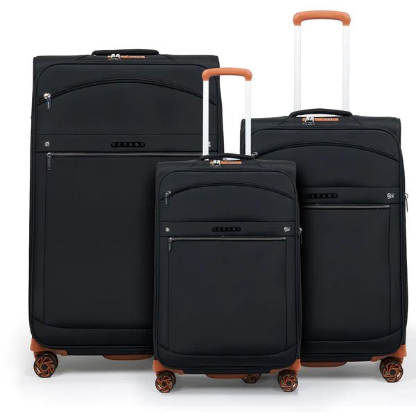 Swansea Suitcase Set of 3 - Black - MOON - Luggage & Travel Accessories - Verage