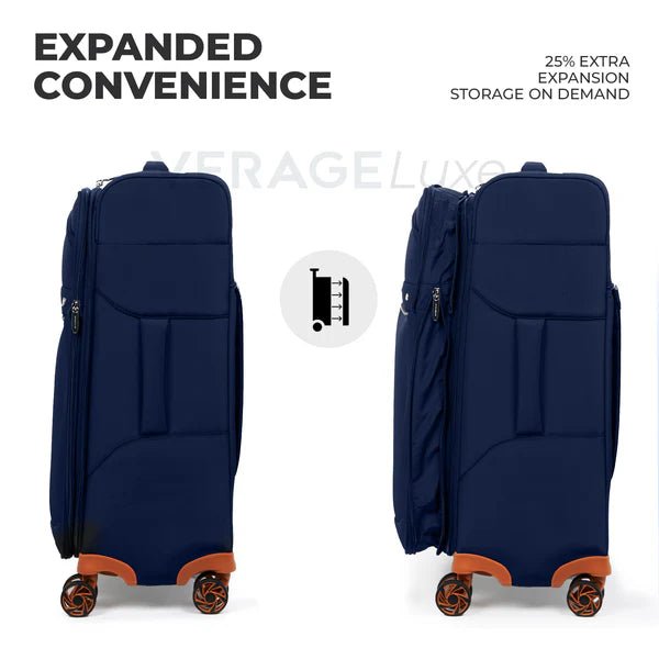 Swansea Suitcase Set of 3 - Navy - MOON - Luggage & Travel Accessories - Verage