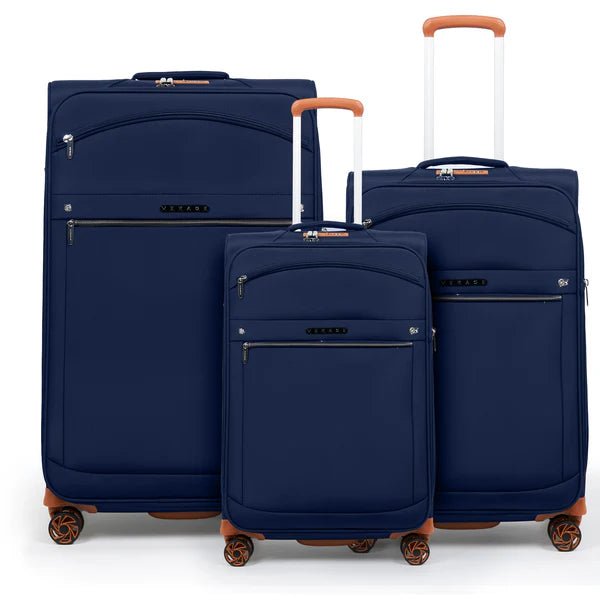 Swansea Suitcase Set of 3 - Navy - MOON - Luggage & Travel Accessories - Verage