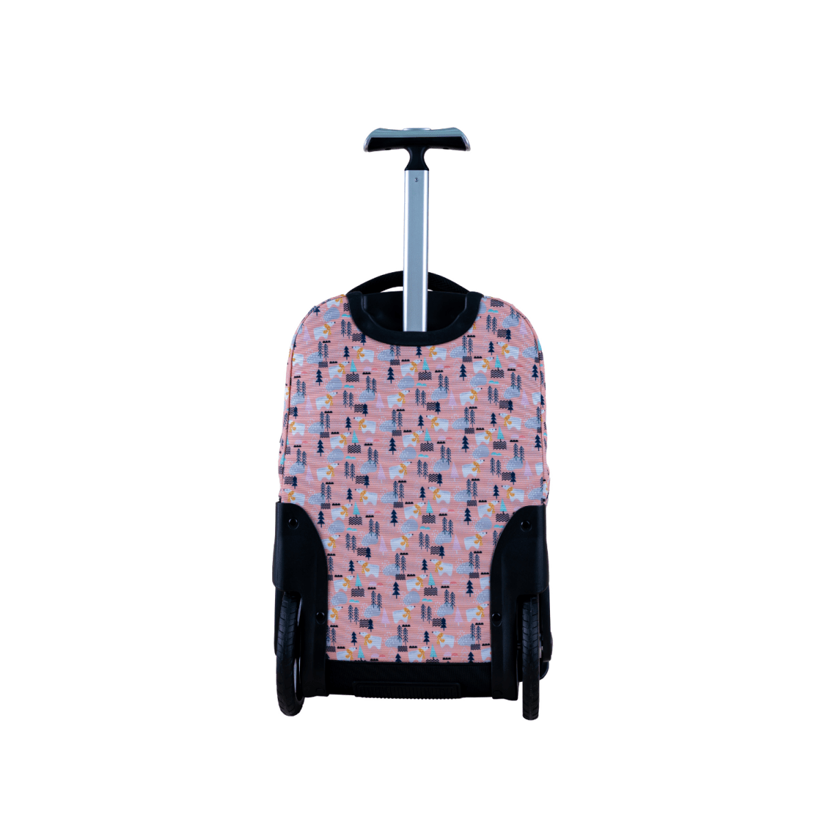 Three Pink Big Wheel School Bag Trolley Set of 3 (Lunch Bag & Pencil Case) - MOON - Back 2 School - Wires