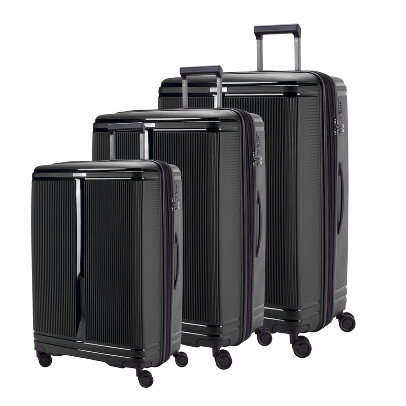 Track Oxford Collection,Unbreakable Set of 3 + Beauty Case - Black - MOON - Luggage & Travel Accessories - Track - Track Oxford Collection,Unbreakable Set of 3 + Beauty Case - Black - Black - Luggage Set - 1