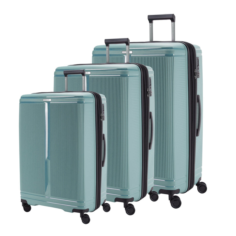 Track Oxford Collection,Unbreakable Set of 3 + Beauty Case - Black - MOON - Luggage & Travel Accessories - Track - Track Oxford Collection,Unbreakable Set of 3 + Beauty Case - Black - Turquoise - Luggage Set - 9