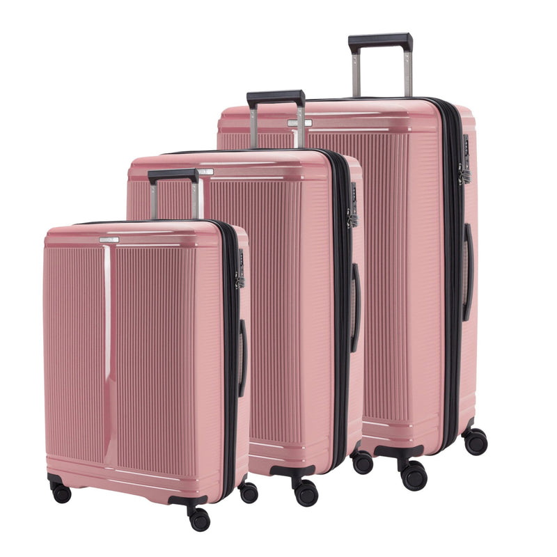 Track Oxford Collection,Unbreakable Set of 3 + Beauty Case - Black - MOON - Luggage & Travel Accessories - Track - Track Oxford Collection,Unbreakable Set of 3 + Beauty Case - Black - Pink - Luggage Set - 8