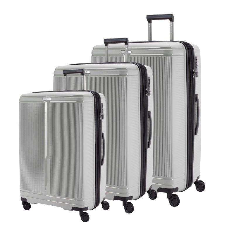 Track Oxford Collection,Unbreakable Set of 3 + Beauty Case - Black - MOON - Luggage & Travel Accessories - Track - Track Oxford Collection,Unbreakable Set of 3 + Beauty Case - Black - Silver - Luggage Set - 10