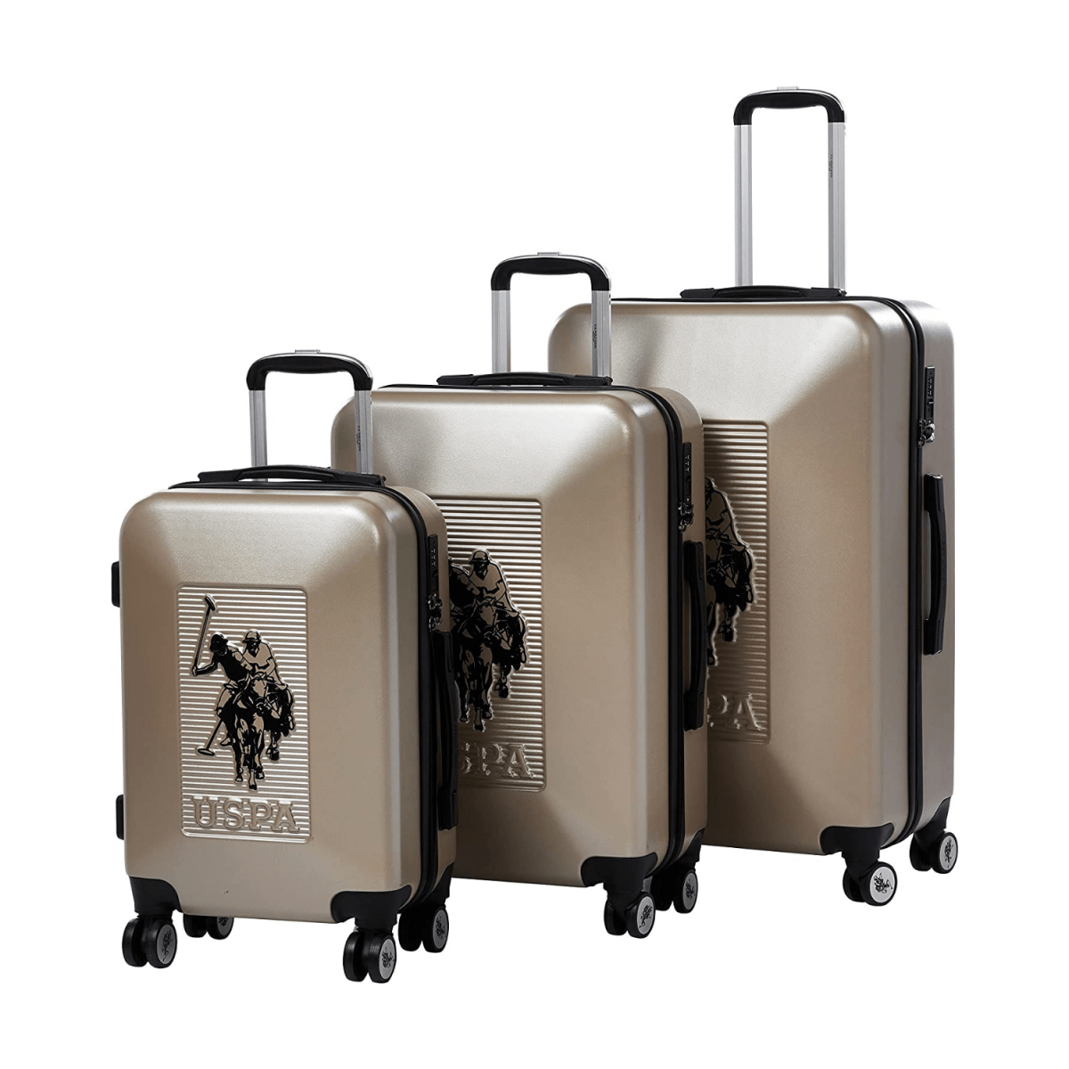 U.S POLO ASSN Hardsuitcase Set of 3 - Navy - MOON - Luggage & Travel Accessories - US POLO