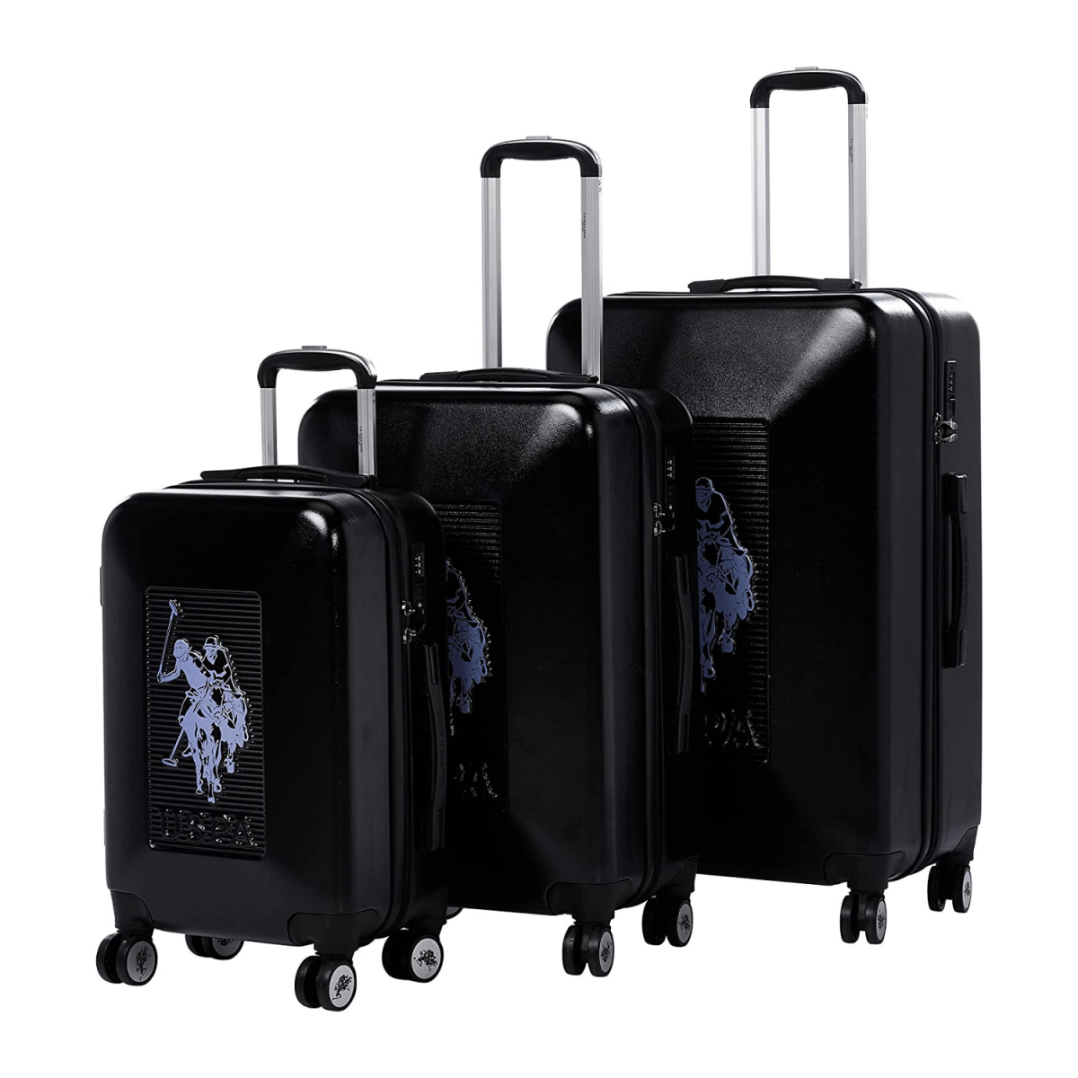 U.S POLO ASSN Hardsuitcase Set of 3 - Navy - MOON - Luggage & Travel Accessories - US POLO