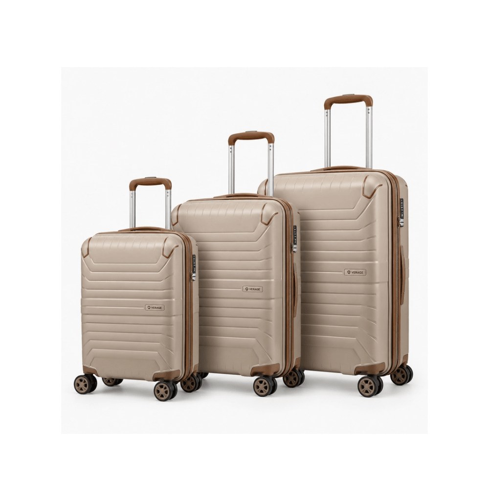 V-Echo Suitcase Trolley Set of 3- Beige - MOON - Luggage & Travel Accessories - Verage
