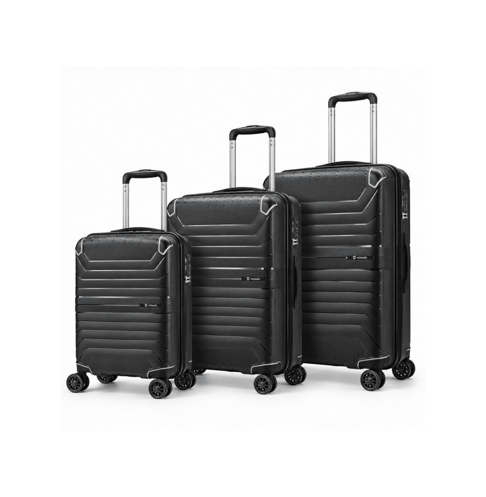 V-Echo Suitcase Trolley Set of 3- Black - MOON - Luggage & Travel Accessories - Verage