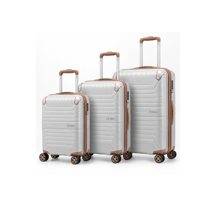 V-Echo Suitcase Trolley Set of 3- Light Grey - MOON - Luggage & Travel Accessories - Verage