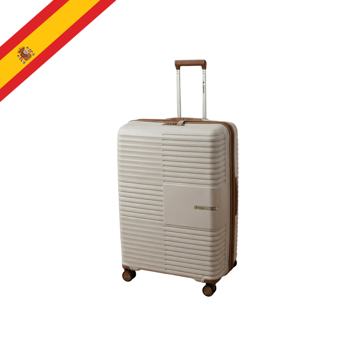 Valencia Hardside Luggage Set of 3 in Feather - MOON - Luggage - Sonada
