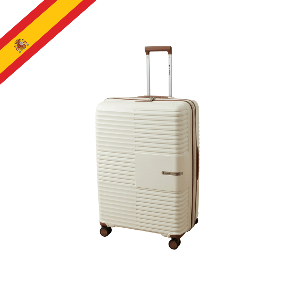 Valencia Hardside Luggage Set of 3 in Nature White - MOON - Luggage - Sonada