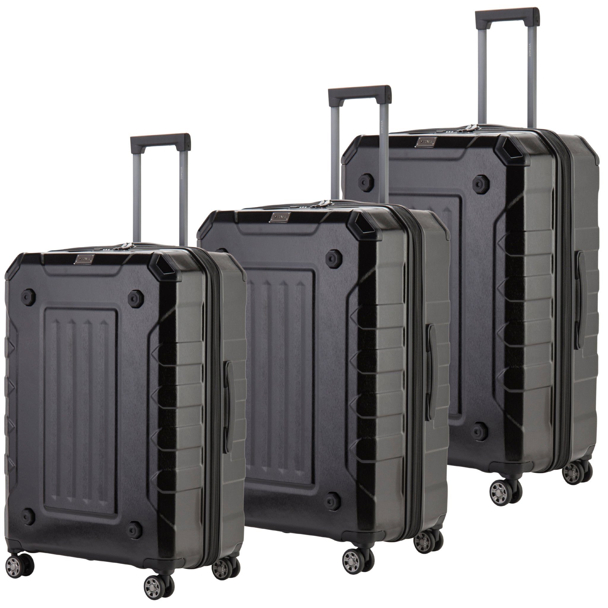 Verage Upright Collection Black Set Of 3 - MOON - Luggage & Travel Accessories - Verage - Verage Upright Collection Black Set Of 3 - Black - Luggage set - 1