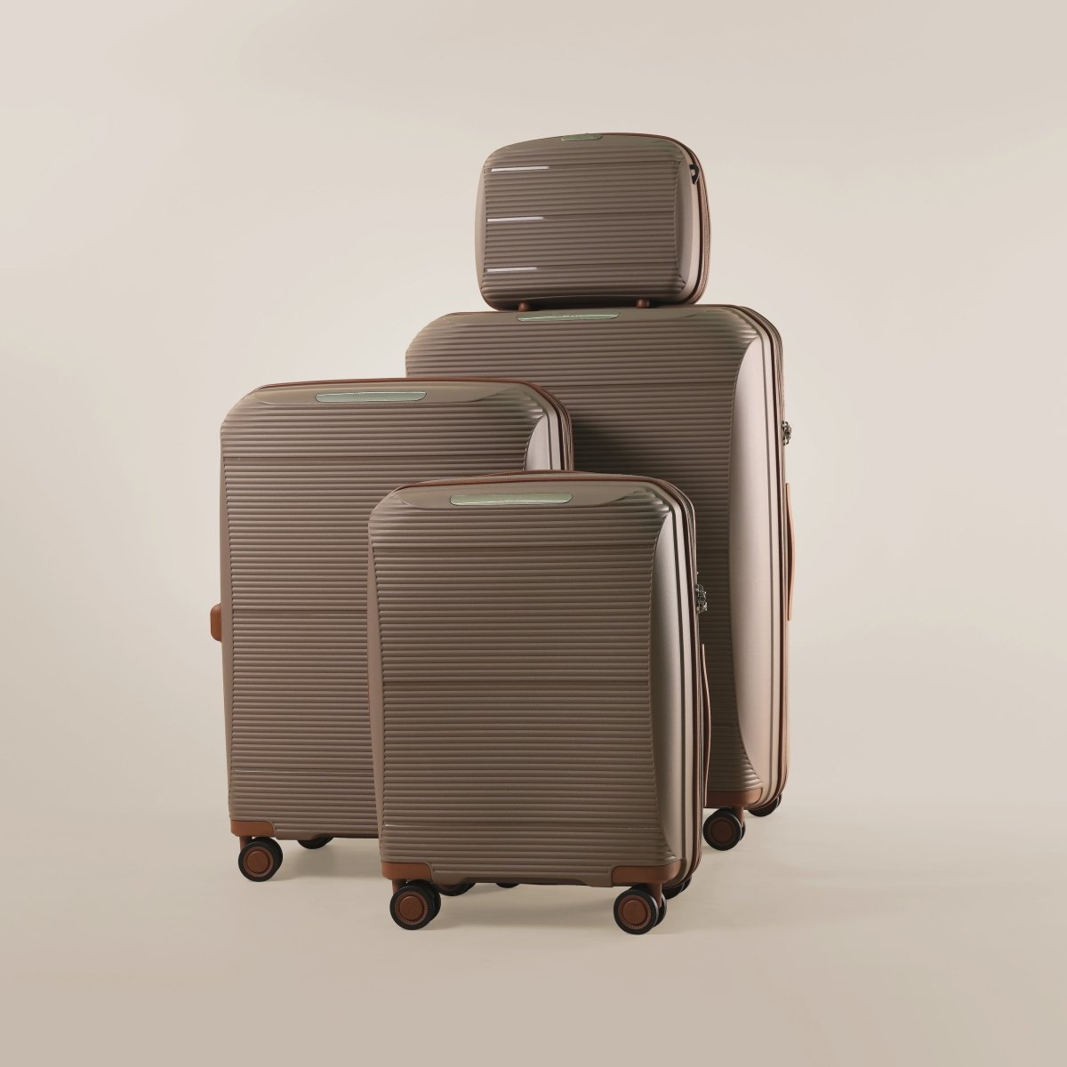 Vienna Suitcase, Unbreakable Set of 3 + Beauty Case - Dark Grey - MOON - Luggage & Travel Accessories - Pierre Cardin