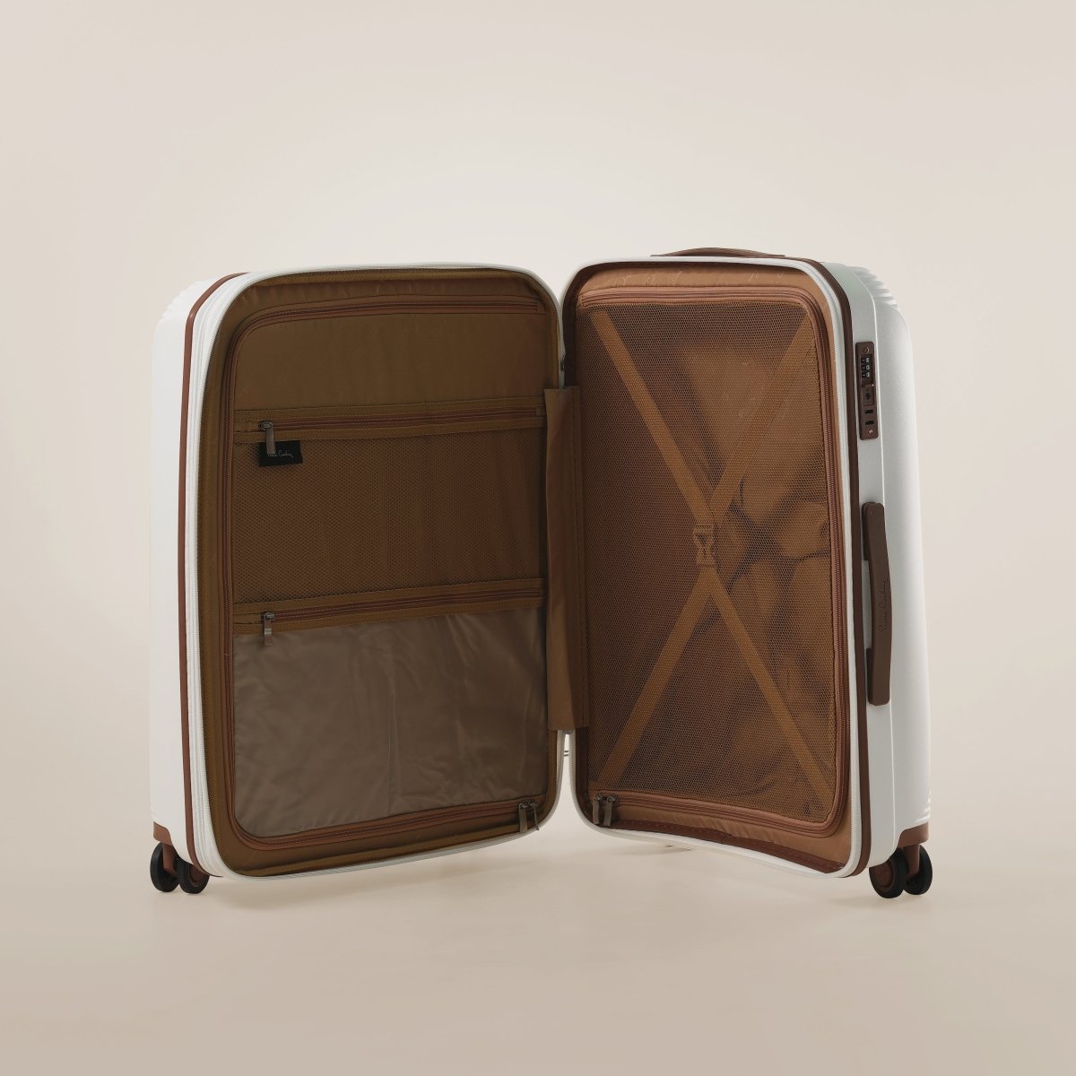 Vienna Suitcases,Unbreakable Set of 3 + Beauty Case - White - MOON - Luggage & Travel Accessories - Pierre Cardin