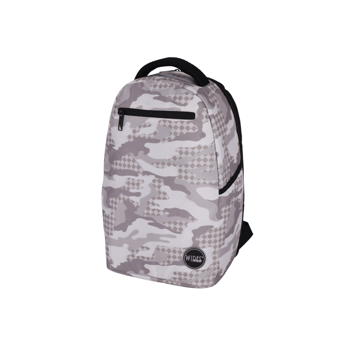 WIRES Army White Backpack 18.5" | Laptop Compartment & Organized Storage - MOON - Backpack & Laptop - Wires