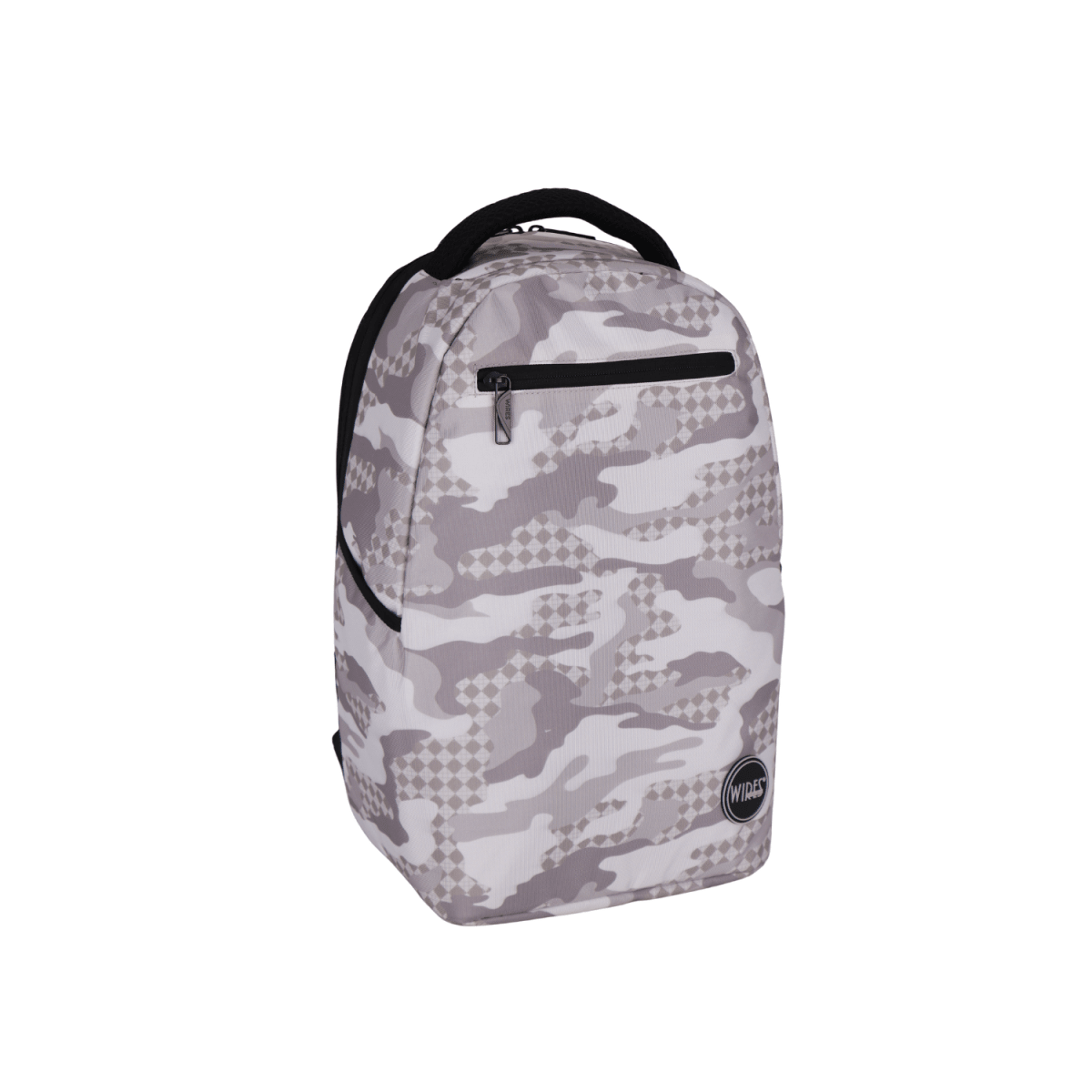WIRES Army White Backpack 18.5" | Laptop Compartment & Organized Storage - MOON - Backpack & Laptop - Wires