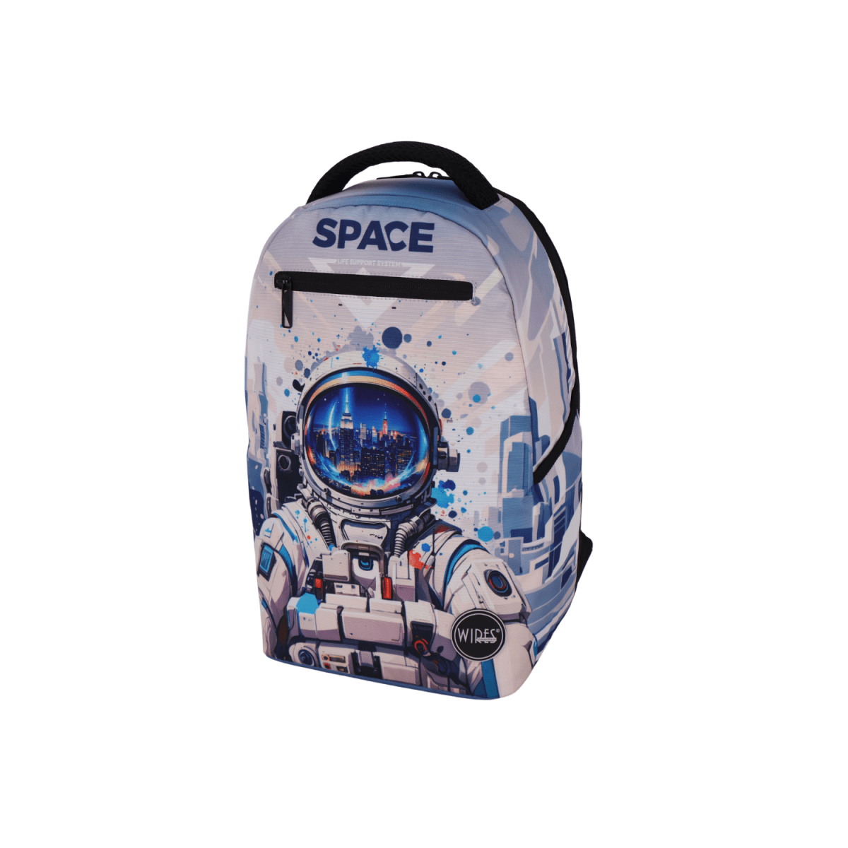 WIRES Space White Backpack 18.5" | Laptop Compartment & Organized Storage - MOON - Backpack & Laptop - Wires