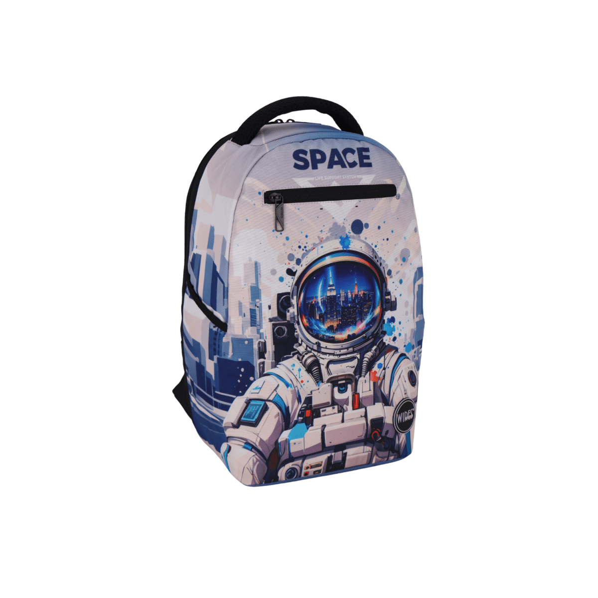 WIRES Space White Backpack 18.5" | Laptop Compartment & Organized Storage - MOON - Backpack & Laptop - Wires