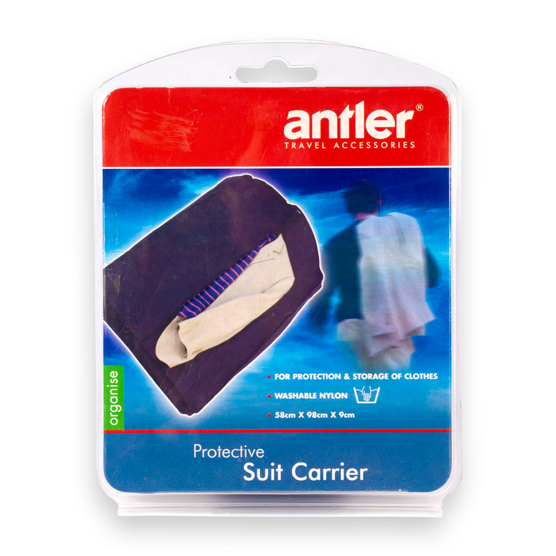 Antler_UK منظم الحماية وحامل البدلة ، أسود
