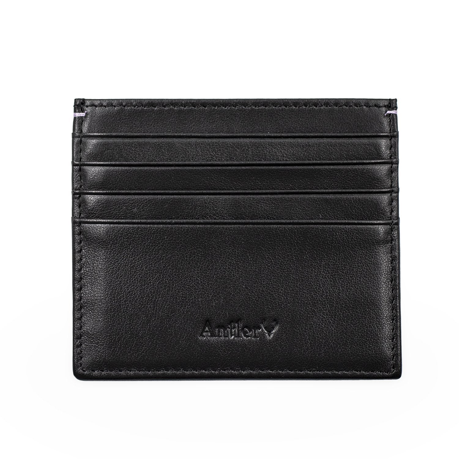 Antler Leather Card Holder Wallet with 4 Slots Black Color - Moon Factory Outlet - Wallet - Antler - Antler Leather Card Holder Wallet with 4 Slots Black Color - Default Title - Card Holder - 1