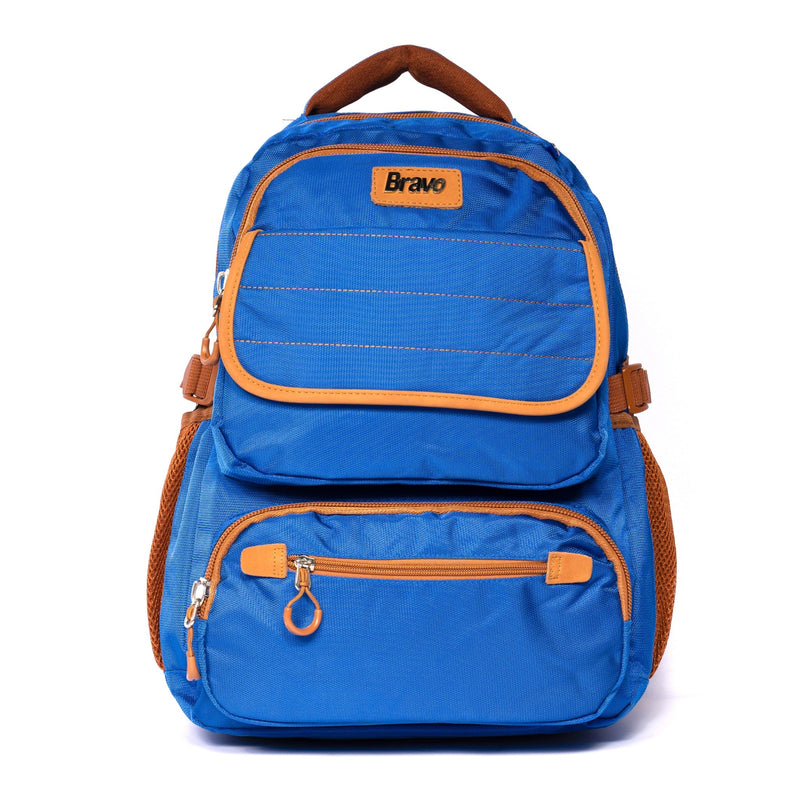 Bravo Backpack Multiple Pocket-24015 | 18 Inches Blue - Moon Factory Outlet - Back 2 School - Bravo - Bravo Backpack Multiple Pocket-24015 | 18 Inches Blue - Back 2 School - 4