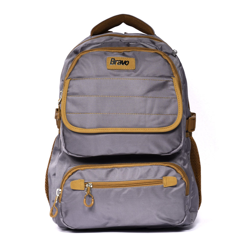 Bravo Multicolor Soft Strap Backpack-24015 | 18 Inches - Moon Factory Outlet - Back 2 School - BackPack - Bravo Multicolor Soft Strap Backpack-24015 | 18 Inches - Grey - Back 2 School - 14
