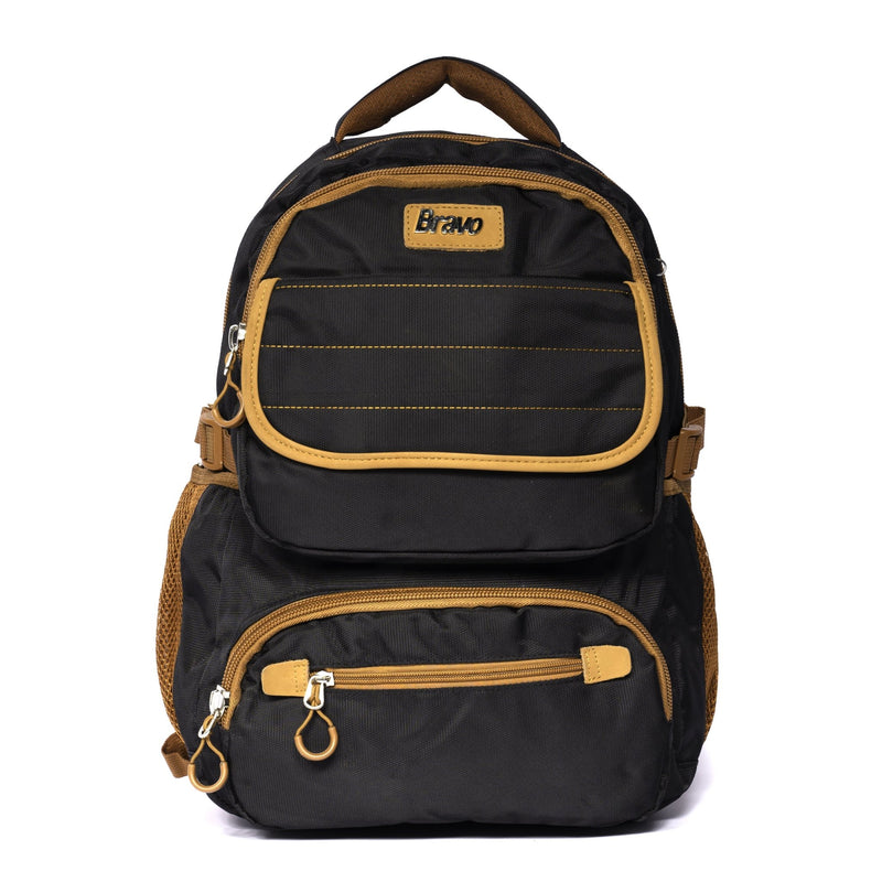 Bravo Multicolor Soft Strap Backpack-24015 | 18 Inches - Moon Factory Outlet - Back 2 School - BackPack - Bravo Multicolor Soft Strap Backpack-24015 | 18 Inches - Black - Back 2 School - 2