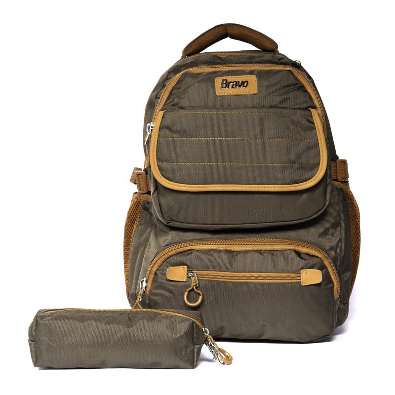 Bravo Multicolor Soft Strap Backpack-24015 | 18 Inches - Moon Factory Outlet - Back 2 School - BackPack - Bravo Multicolor Soft Strap Backpack-24015 | 18 Inches - Brown - Back 2 School - 19