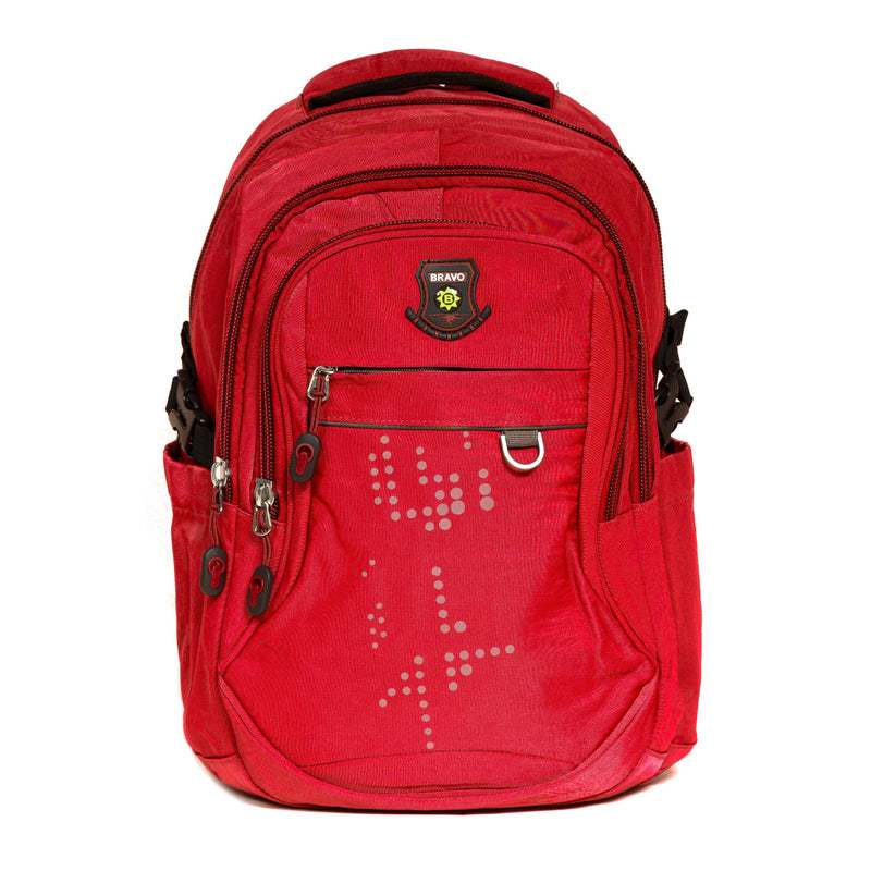 Bravo Soft & Durable Backpack with Pencil Case-Red 19inches - MOON - Back 2 School - Bravo - Bravo Soft & Durable Backpack with Pencil Case-Red 19inches - School Backpack - 2
