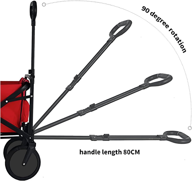 Collapsible Folding Wagon Cart Heavy Duty Outdoor Utility - MOON - Picnic & Outdoor Equipments - Outdoor - Collapsible Folding Wagon Cart Heavy Duty Outdoor Utility - Picnic & Outdoor - 2