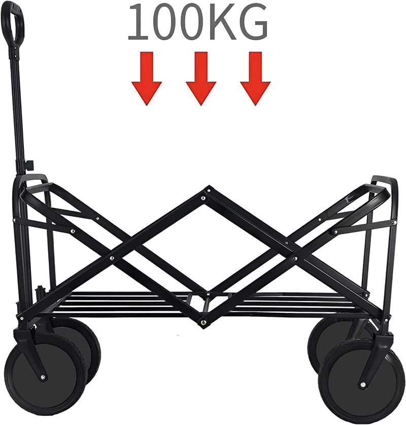 Collapsible Folding Wagon Cart Heavy Duty Outdoor Utility - MOON - Picnic & Outdoor Equipments - Outdoor - Collapsible Folding Wagon Cart Heavy Duty Outdoor Utility - Picnic & Outdoor - 5