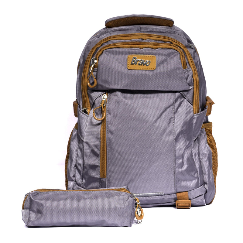 Multi-color Backpack Soft Strap by Bravo 24016-18 Inches - Moon Factory Outlet - Back 2 School - Bravo - Multi-color Backpack Soft Strap by Bravo 24016-18 Inches - Grey - Back 2 School - 13