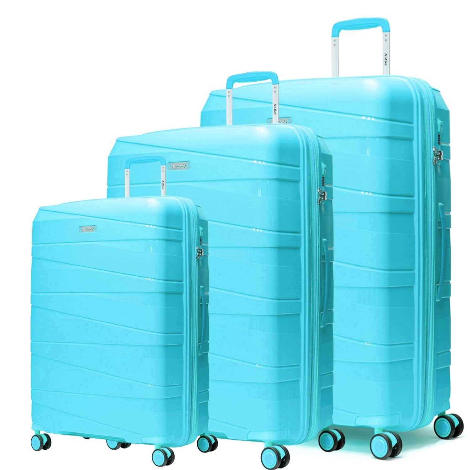 Nova Collection by Antler UK Set of 3 + Beauty Case GreyBlue - MOON - Luggage - Antler - Nova Collection by Antler UK Set of 3 + Beauty Case GreyBlue - Petrol - Antler - 10