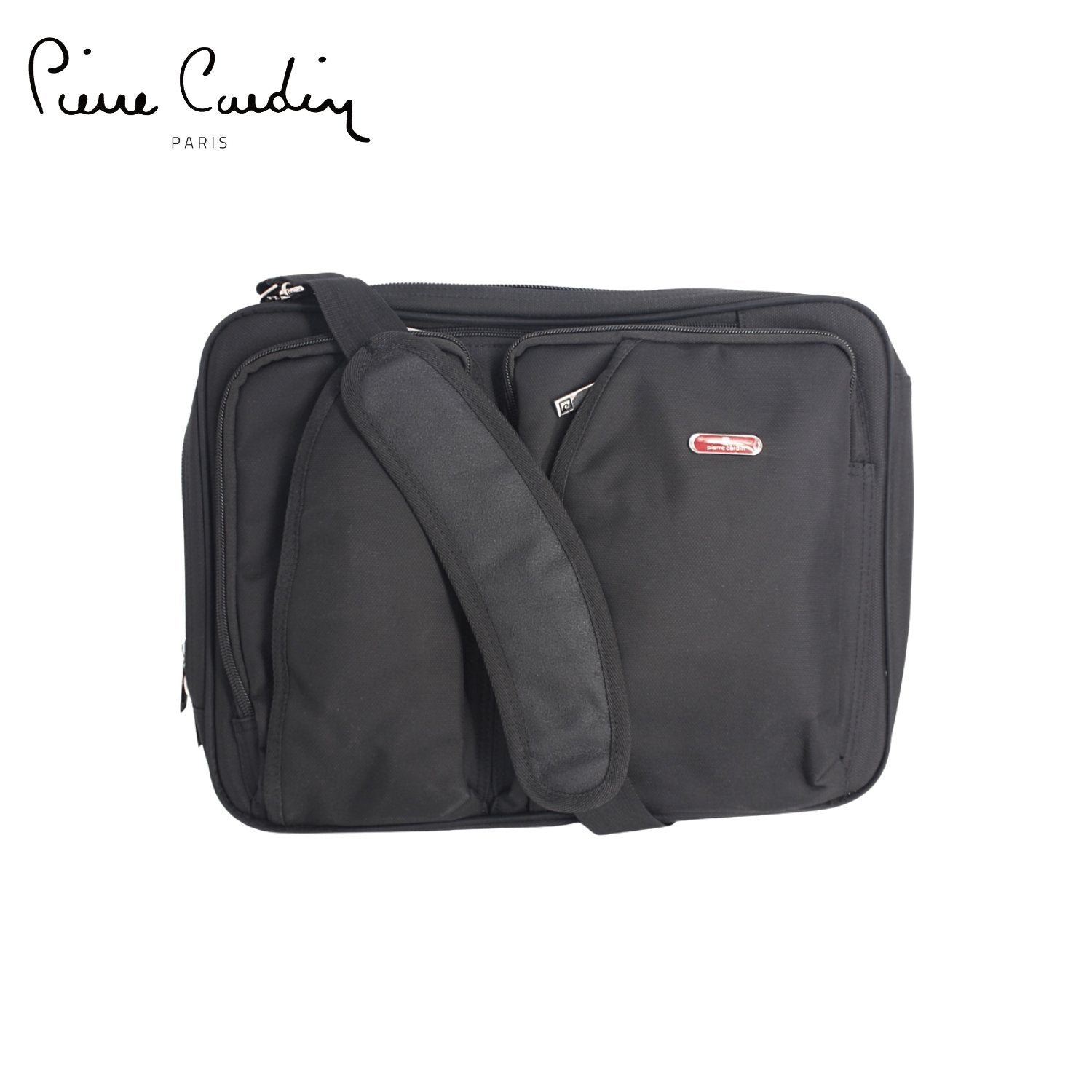 Pierre Cardin 15" Laptop Bag & Adjustable Backpack with Multiple Pockets, Black - MOON - Luggage & Travel Accessories - Pierre Cardin