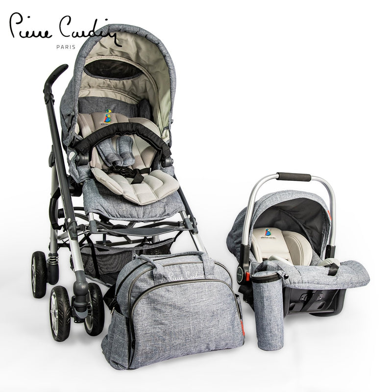 PC Baby Stroller + Car Seat + Diaper Bag + Bottle Holder Sets PS699BTS Champagne - MOON - Baby City - PC - PC Baby Stroller + Car Seat + Diaper Bag + Bottle Holder Sets PS699BTS Champagne - Grey - Baby Strollers - 8