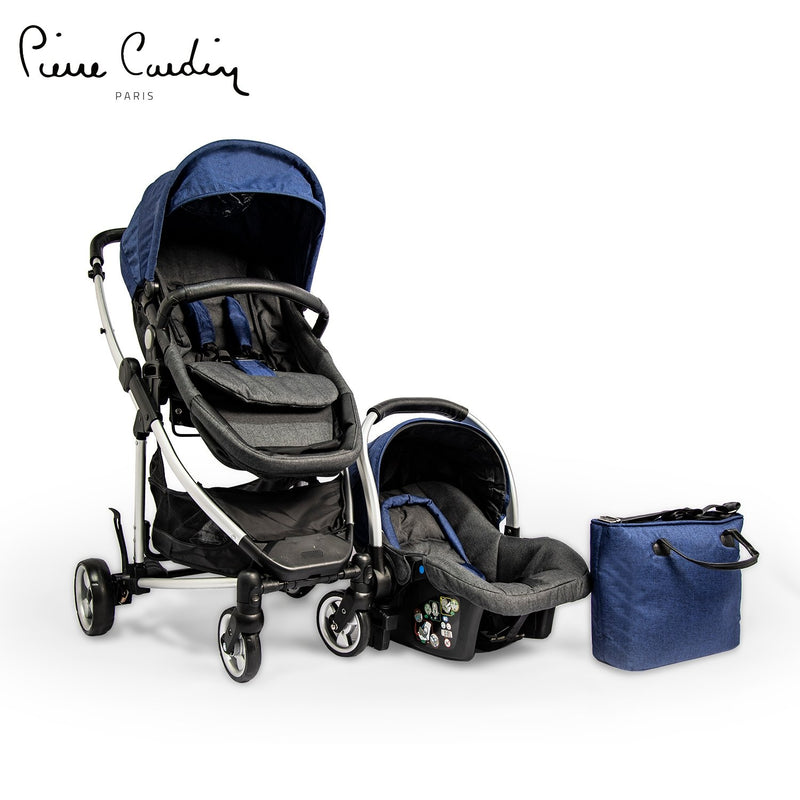PC Baby Stroller + Car Seat + Diaper Bag PS88839 Blue - MOON - Baby City - PC - PC Baby Stroller + Car Seat + Diaper Bag PS88839 Blue - Navy - Baby Strollers - 1