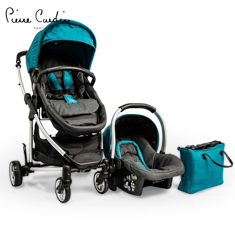 PC Baby Stroller + Car Seat + Diaper Bag PS88839 Green - MOON - Baby City - PC - PC Baby Stroller + Car Seat + Diaper Bag PS88839 Green - Mint Blue - Baby Strollers - 1