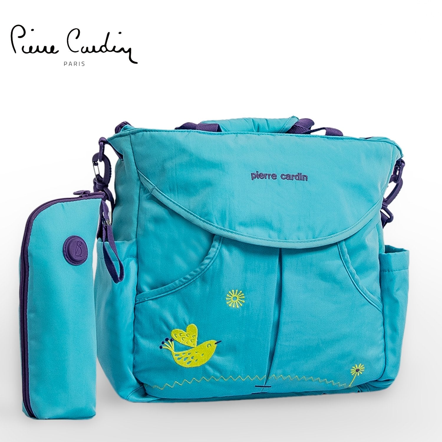 PC Diaper Bag with Bird Design PB88168-Blue - MOON - Baby City - Pierre Cardin - PC Diaper Bag with Bird Design PB88168-Blue - Blue - Diaper Bag - 1