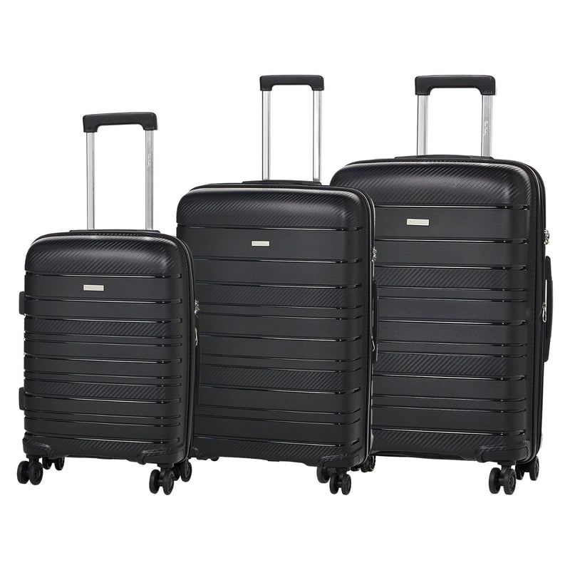 PC Hardcase Trolley Lyon Collection Set of 3 + Beauty Case- Champagne - MOON - Luggage & Travel Accessories - PC - PC Hardcase Trolley Lyon Collection Set of 3 + Beauty Case- Champagne - Black - Luggage set - 9