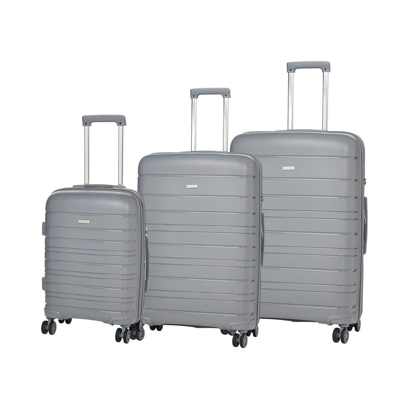 PC Hardcase Trolley Lyon Collection Set of 3 + Beauty Case- Champagne - MOON - Luggage & Travel Accessories - PC - PC Hardcase Trolley Lyon Collection Set of 3 + Beauty Case- Champagne - Light Grey - Luggage set - 11