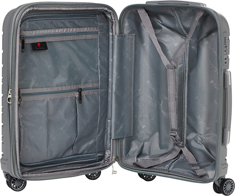 PC Hardcase Trolley Lyon Collection Set of 3 + Beauty Case- Light Grey - MOON - Luggage & Travel Accessories - PC - PC Hardcase Trolley Lyon Collection Set of 3 + Beauty Case- Light Grey - Light Grey - Luggage set - 4