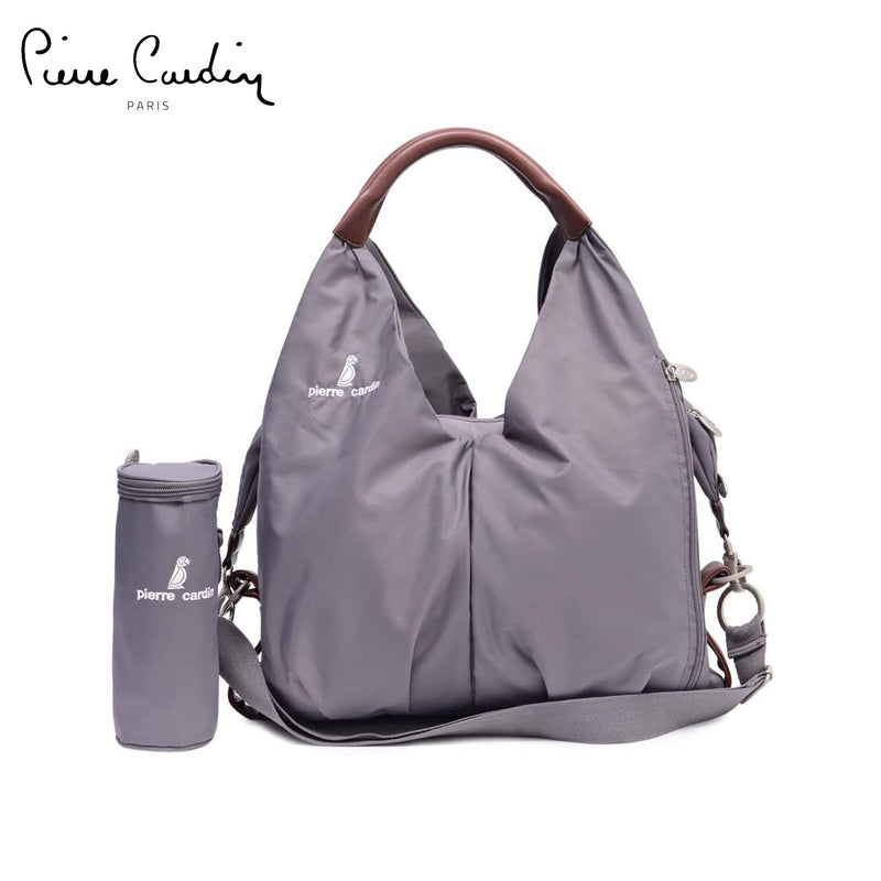 PC PB88134-PN Baby Diaper Bag with Water Bottle Holder Grey - MOON - Baby City - PC - PC PB88134-PN Baby Diaper Bag with Water Bottle Holder Grey - Grey - Diaper Bag - 1