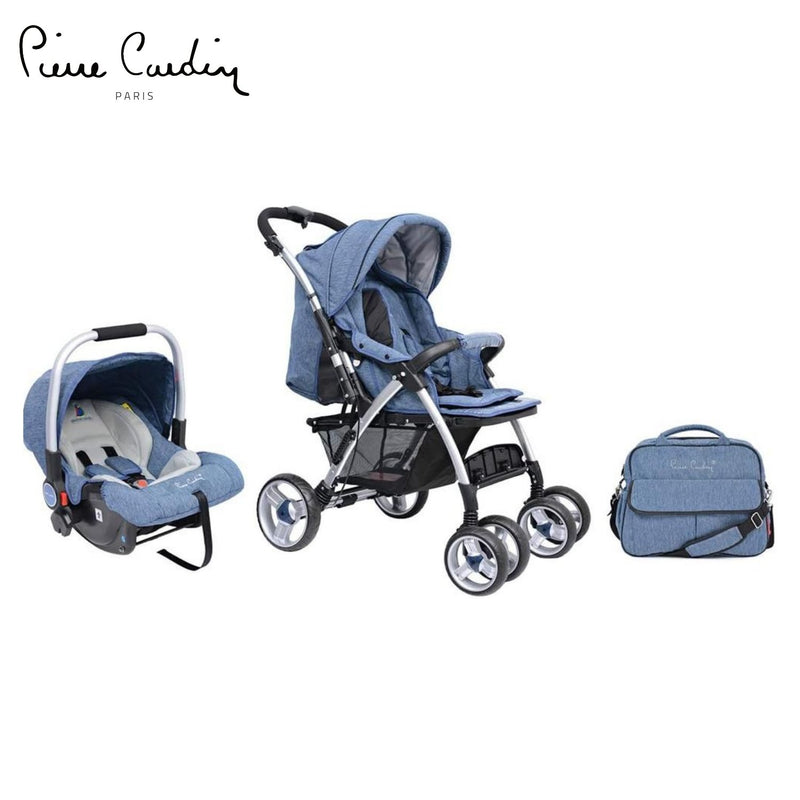 PC PS684B-TS 3 in 1 Baby Carrier and Stroller with Diaper Bag -Blue - MOON - Baby City - PC - PC PS684B-TS 3 in 1 Baby Carrier and Stroller with Diaper Bag -Blue - Blue - Baby Strollers - 1