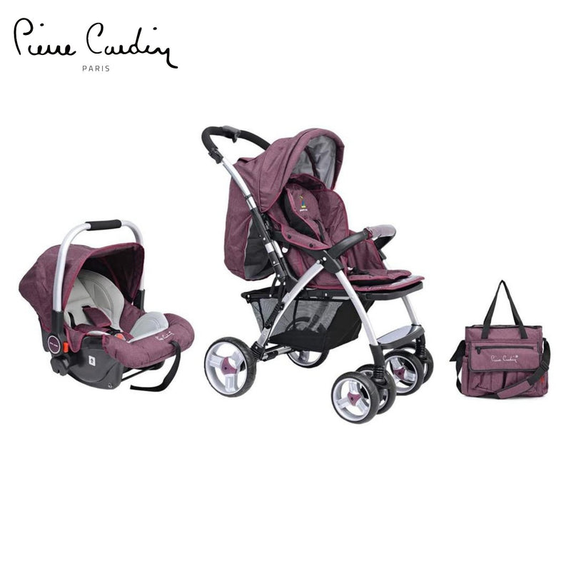PC PS684B-TS 3 in 1 Baby Carrier and Stroller with Diaper Bag Grey - MOON - Baby City - PC - PC PS684B-TS 3 in 1 Baby Carrier and Stroller with Diaper Bag Grey - Purple - Baby Strollers - 8