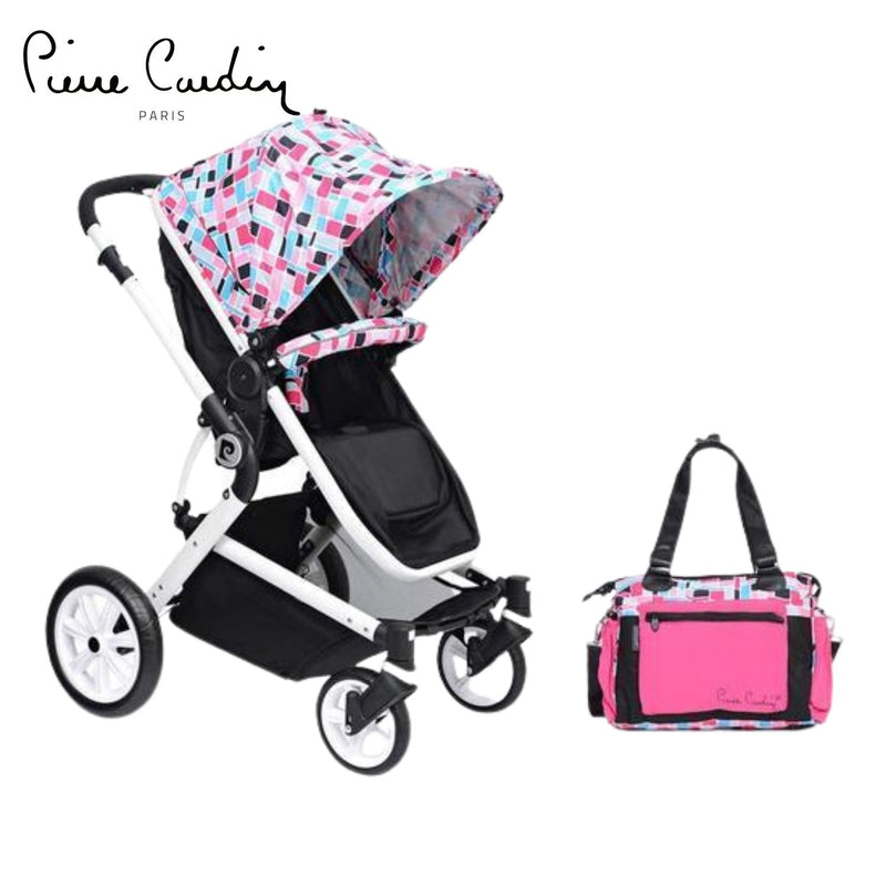 PC PS806B-TS 3 in 1 Baby Carrier and Stroller with Diaper Bag -Pink - MOON - Baby City - PC - PC PS806B-TS 3 in 1 Baby Carrier and Stroller with Diaper Bag -Pink - Pink - Baby Strollers - 1
