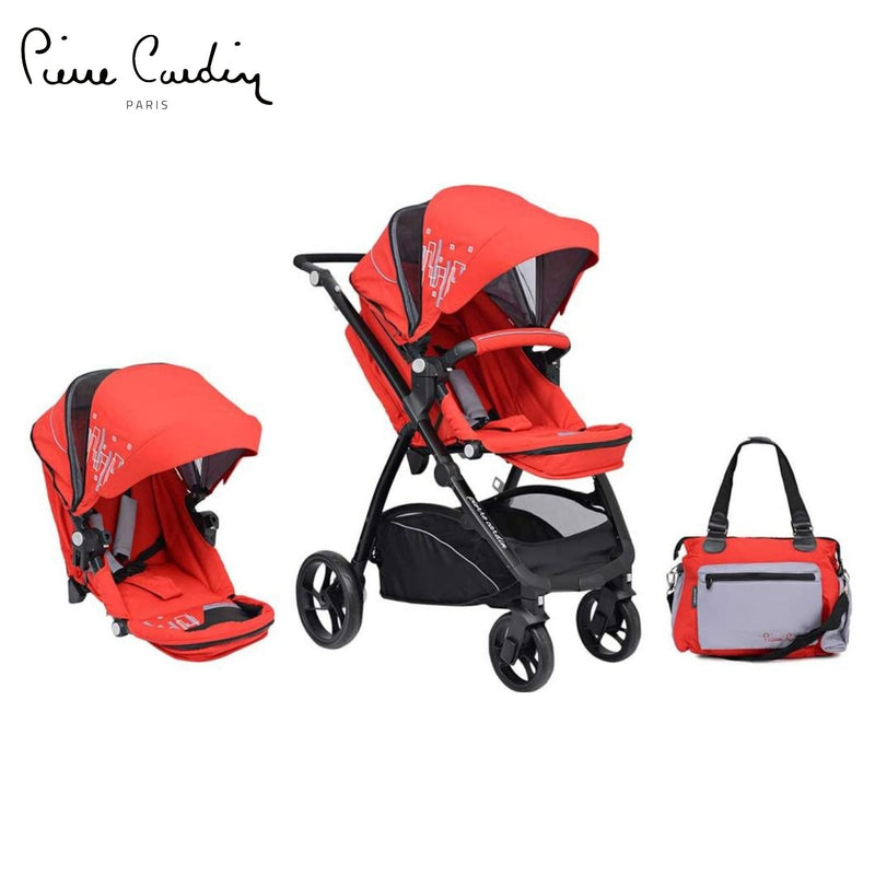 PC PS840B-TS 3 in 1 Baby Carrier and Stroller with Diaper Bag Blue - MOON - Baby City - PC - PC PS840B-TS 3 in 1 Baby Carrier and Stroller with Diaper Bag Blue - Red - Baby Strollers - 9