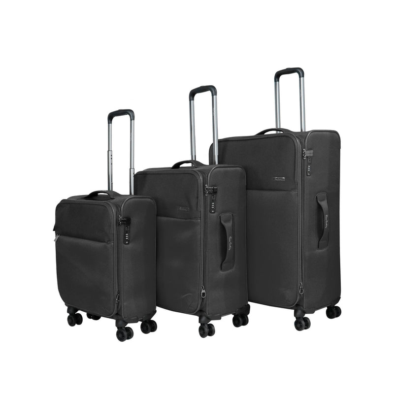 PC Softside Mercury Luggage Set of 3 Black - MOON - Luggage - PC - PC Softside Mercury Luggage Set of 3 Black - Luggage Set - 1