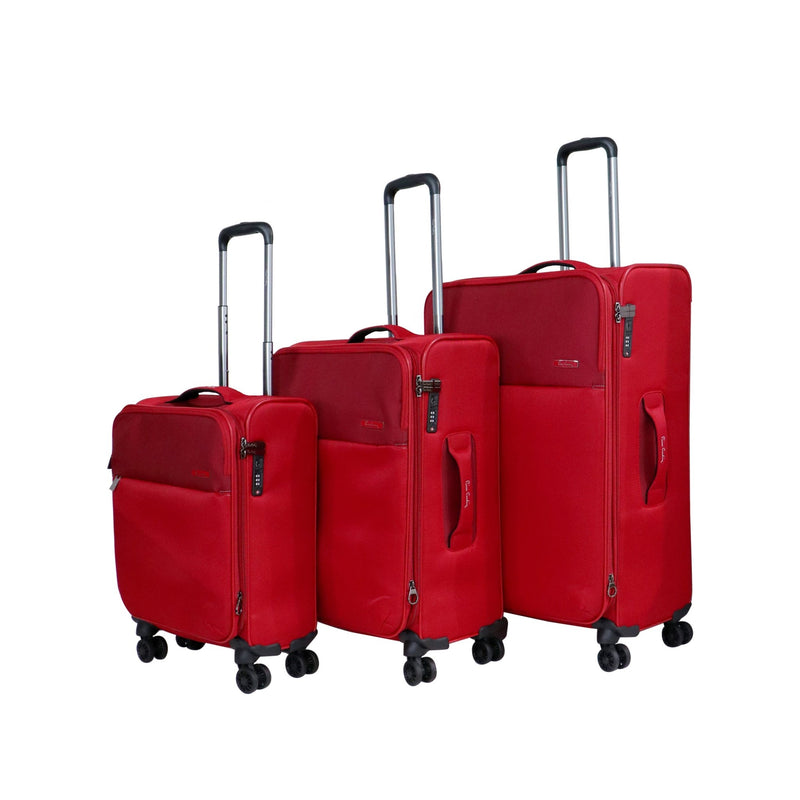 PC Softside Mercury Luggage Set of 3 Red - MOON - Luggage - PC - PC Softside Mercury Luggage Set of 3 Red - Luggage Set - 1